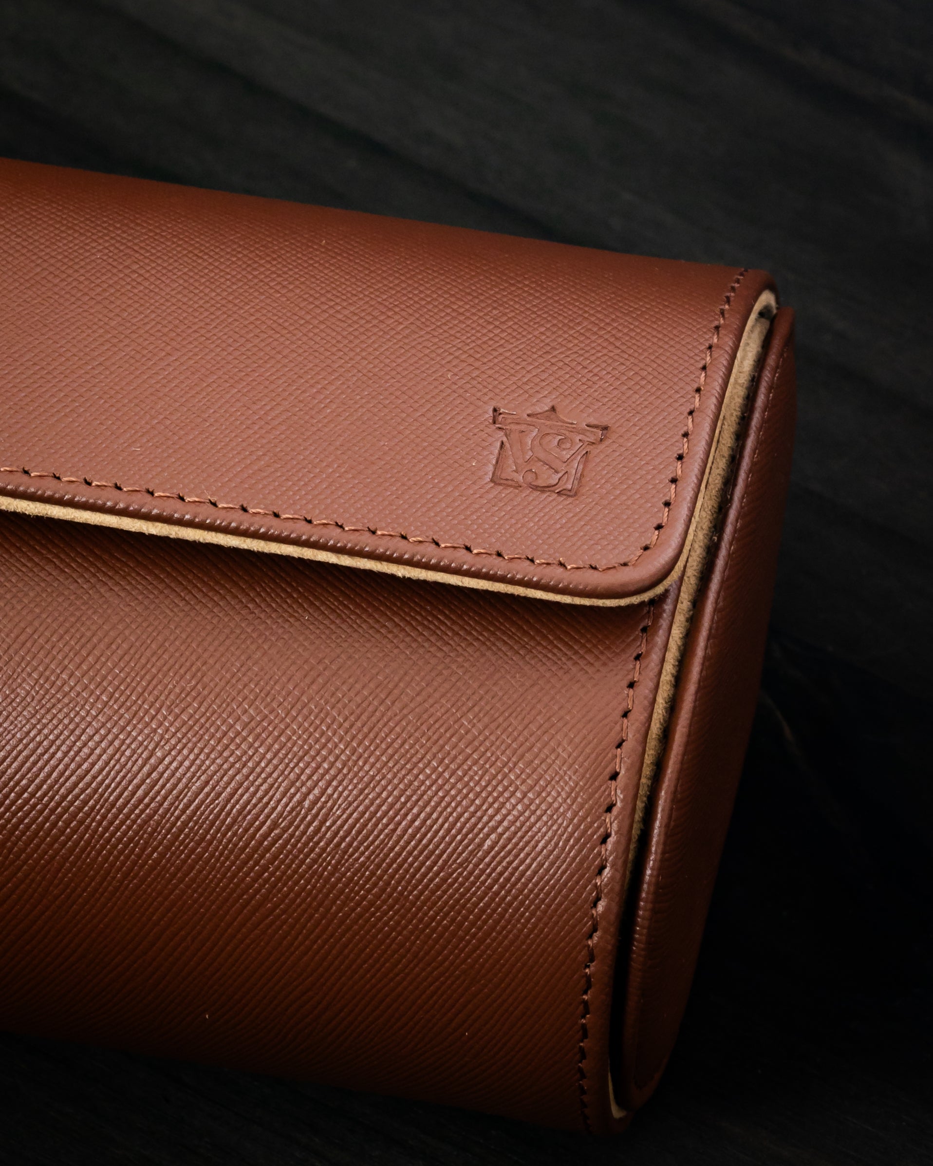 WATCH ROLL - 3 WATCHES - CAPPUCCINO