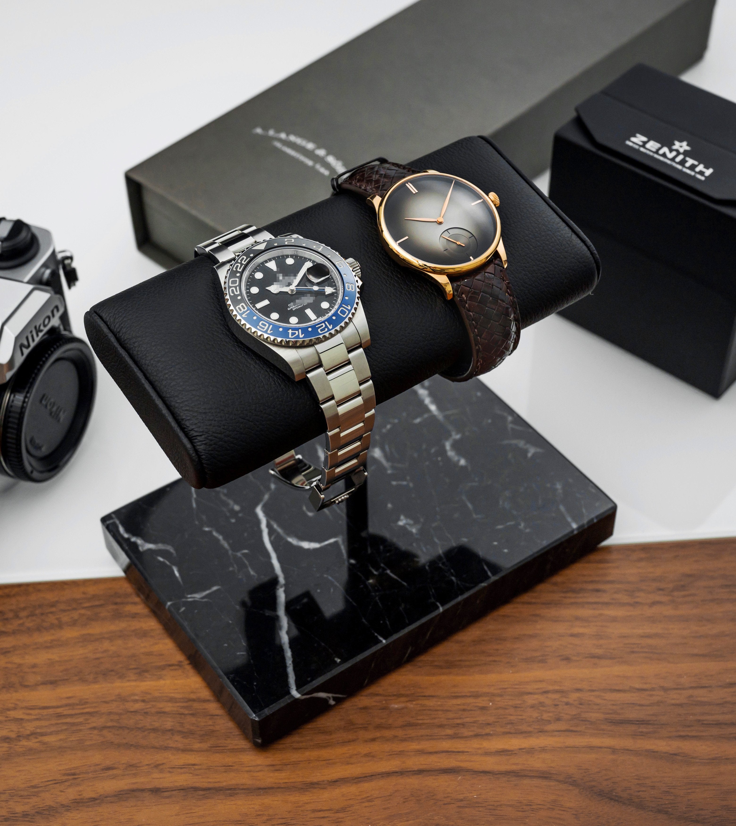 WATCH STAND CLASSIC - DOUBLE - BLACK & BLACK