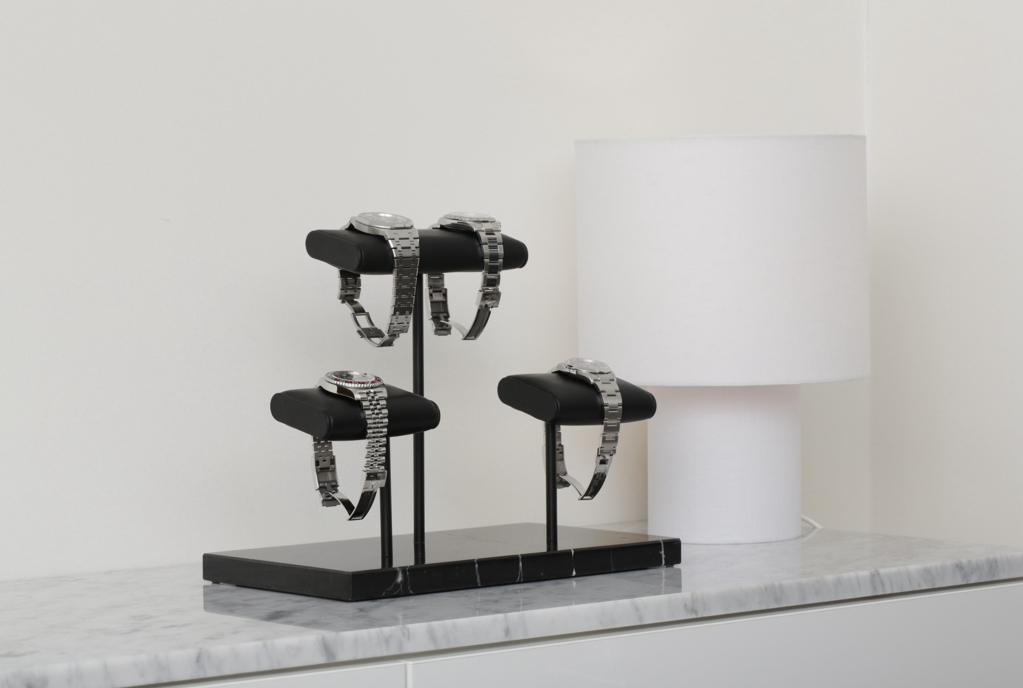 WATCH STAND CLASSIC - QUADRUPLE - BLACK & BLACK