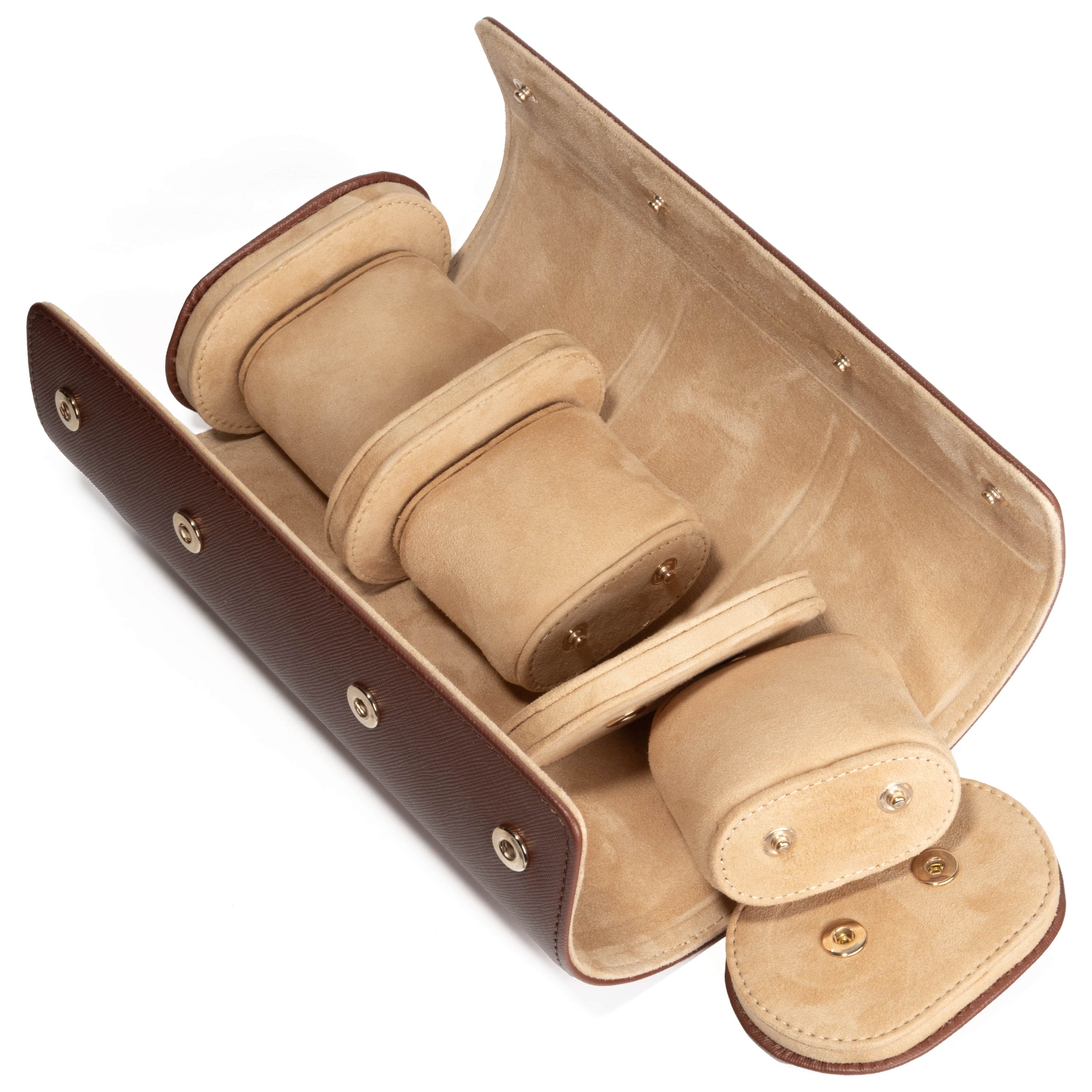 WATCH ROLL - 3 WATCHES - CAPPUCCINO