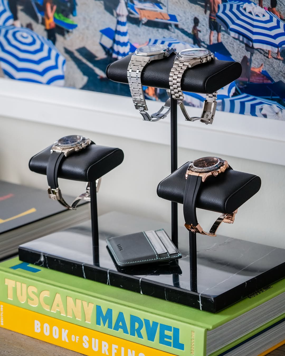 WATCH STAND CLASSIC - QUADRUPLE - BLACK & BLACK