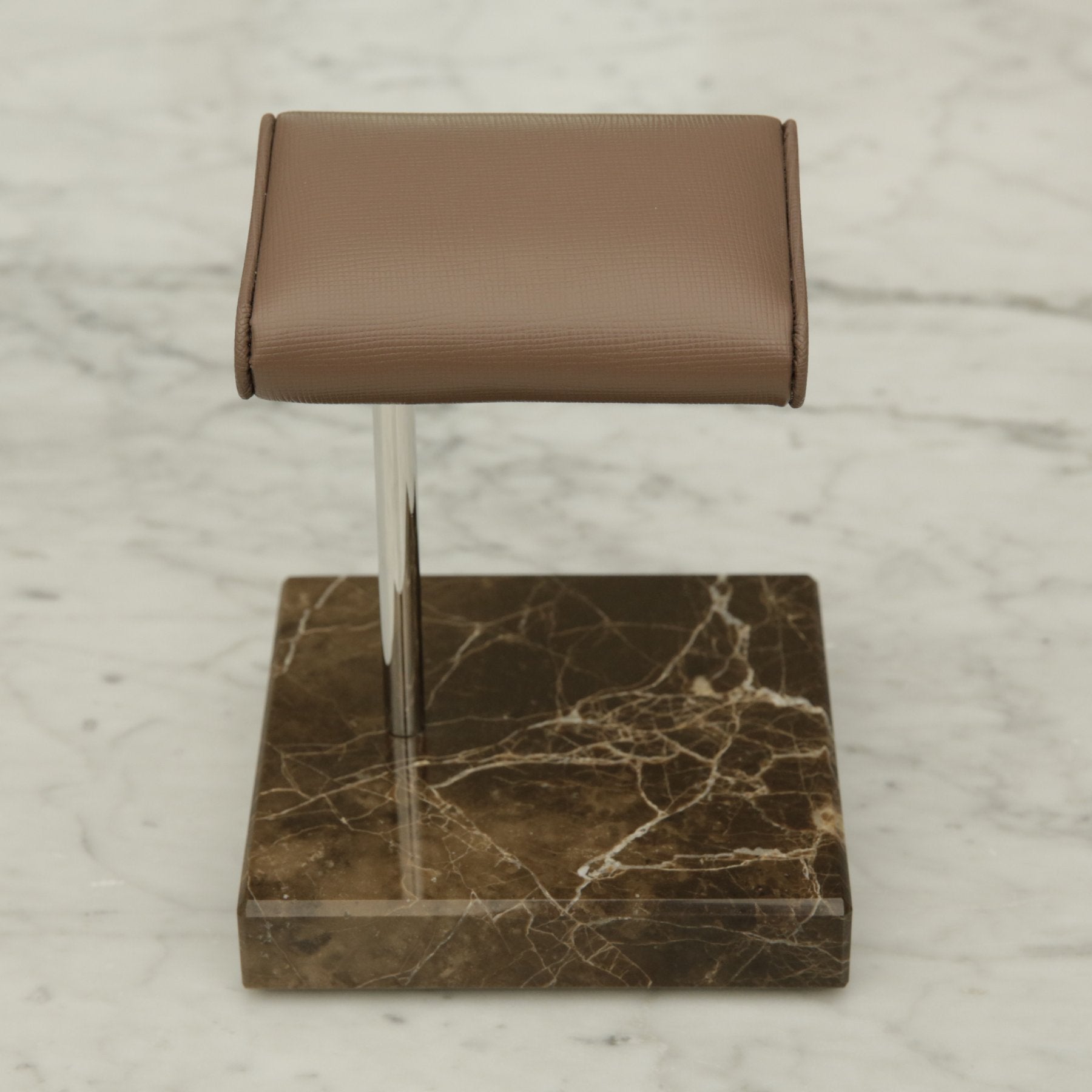 WATCH STAND CLASSIC - SINGLE - BROWN & BROWN SAFFIANO