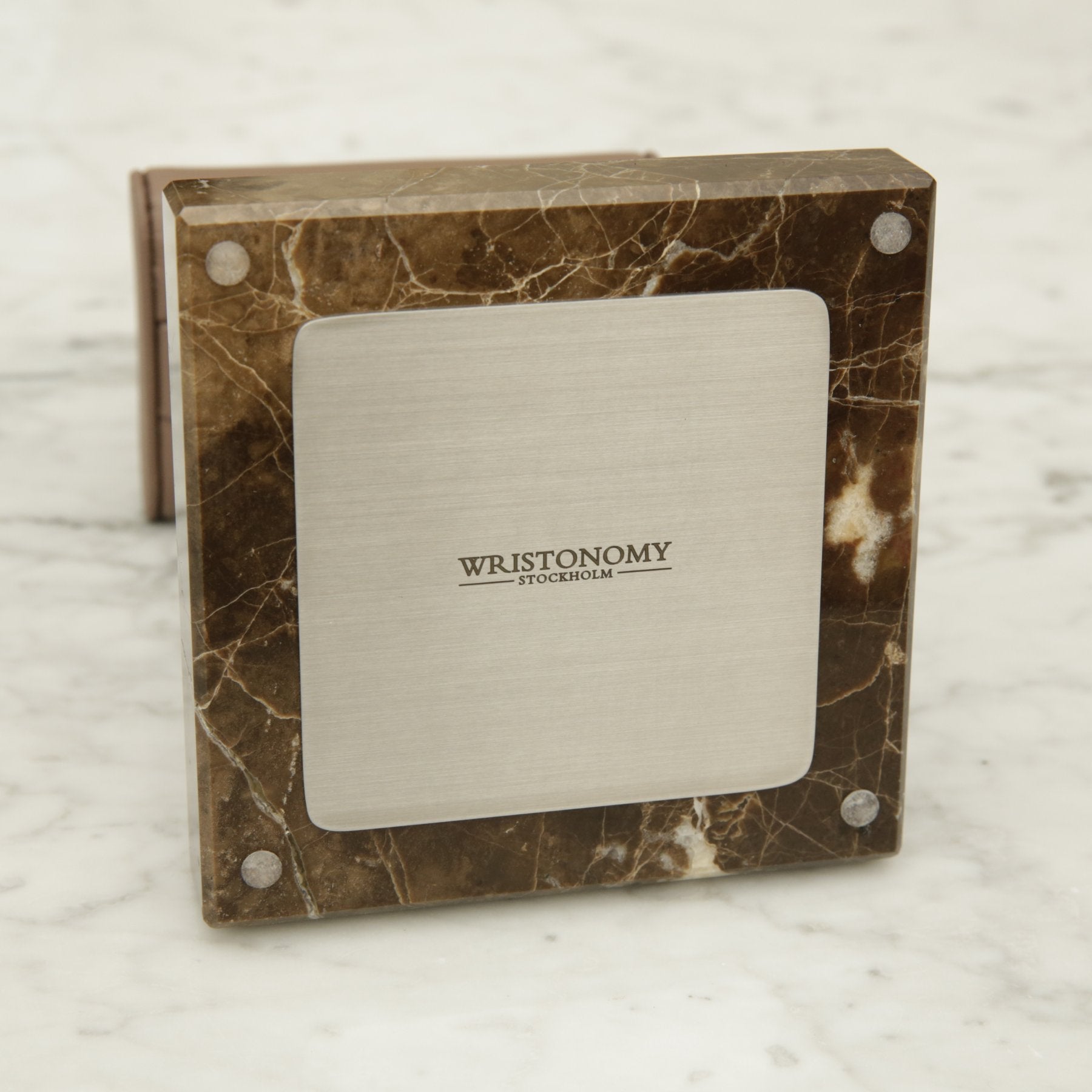 WATCH STAND CLASSIC - SINGLE - BROWN & BROWN SAFFIANO
