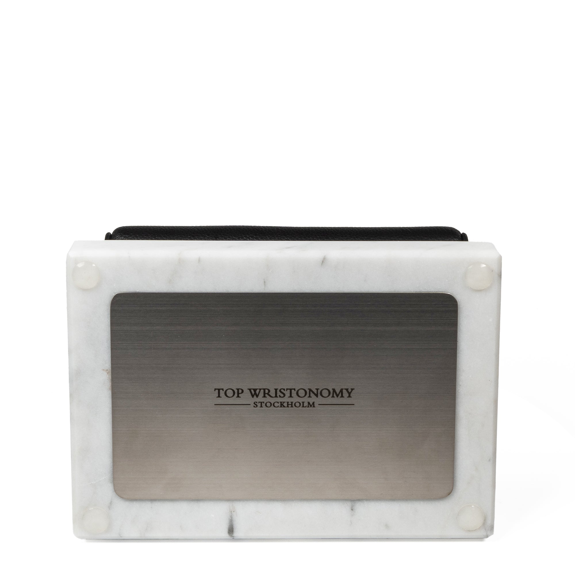 WATCH STAND CLASSIC - DOUBLE - WHITE & SILVER