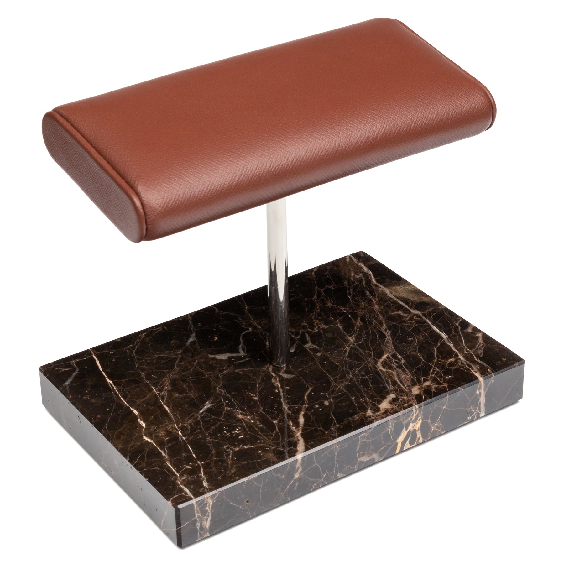 WATCH STAND CLASSIC - DOUBLE - BROWN & BROWN SAFFIANO