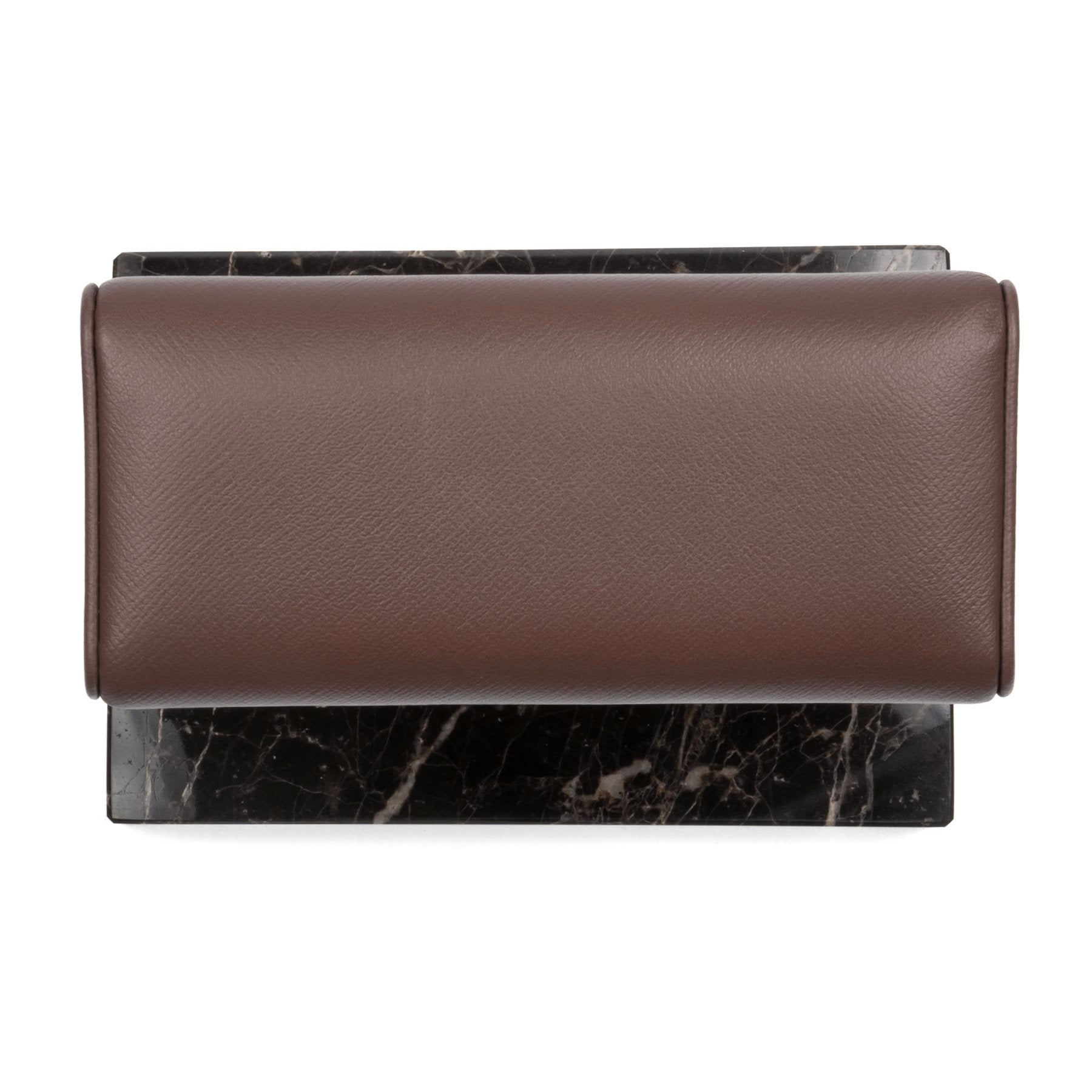 WATCH STAND CLASSIC - DOUBLE - BROWN & BROWN SAFFIANO