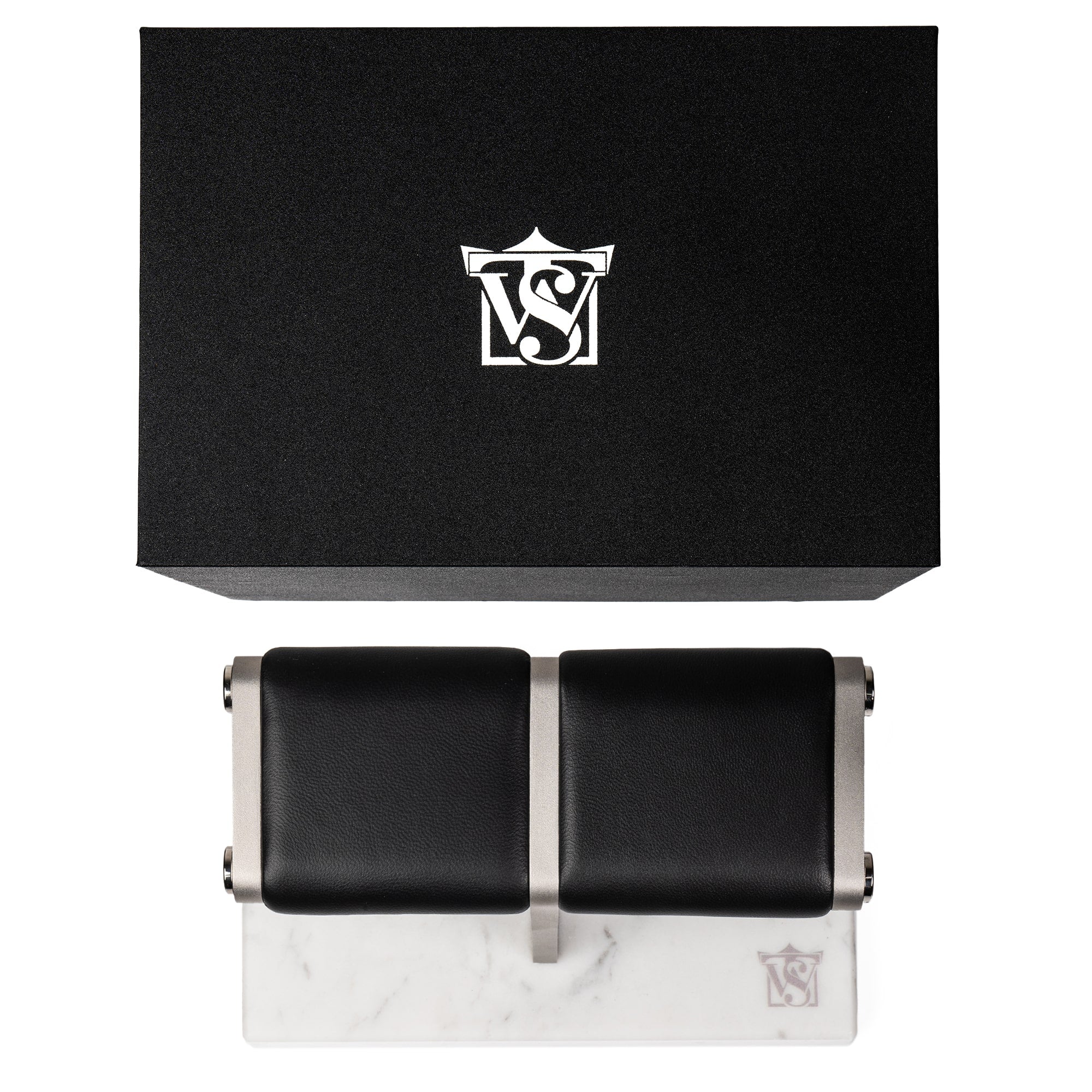 WATCH STAND 2.0 - DOUBLE - WHITE & SILVER