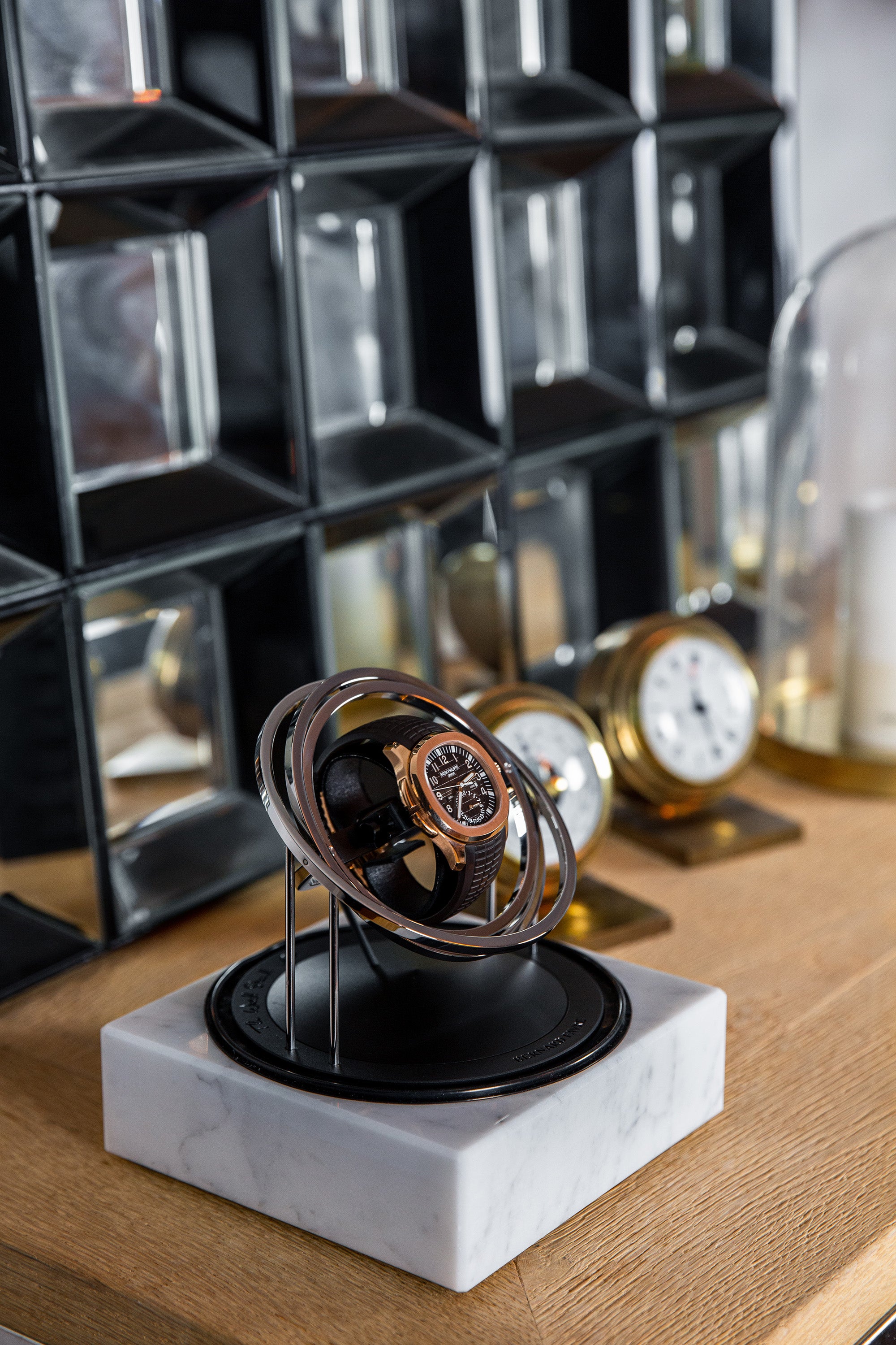 WATCH WINDER - ONE PLANET DOUBLE AXIS - WHITE