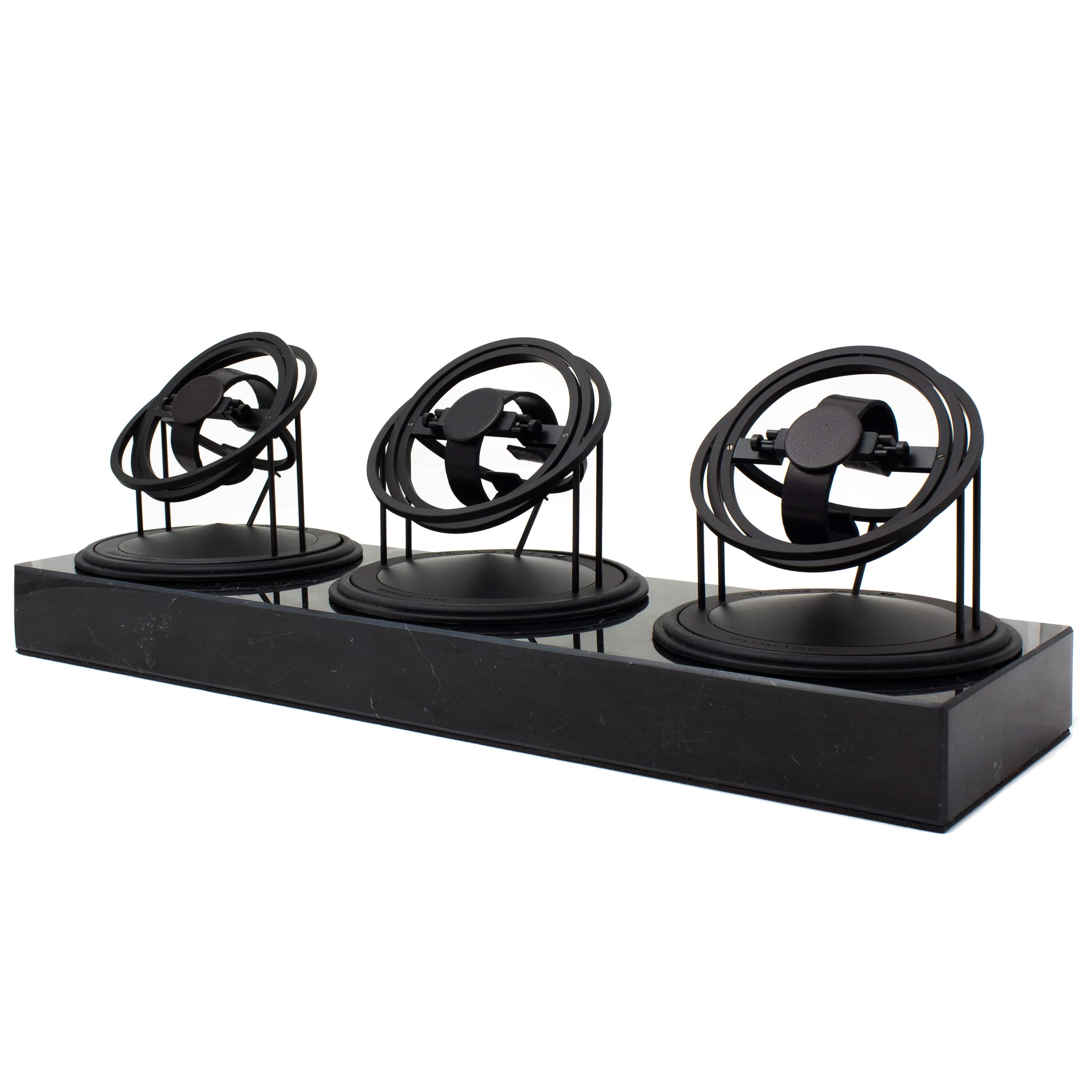 WATCH WINDER - THREE PLANET DOUBLE AXIS - BLACK