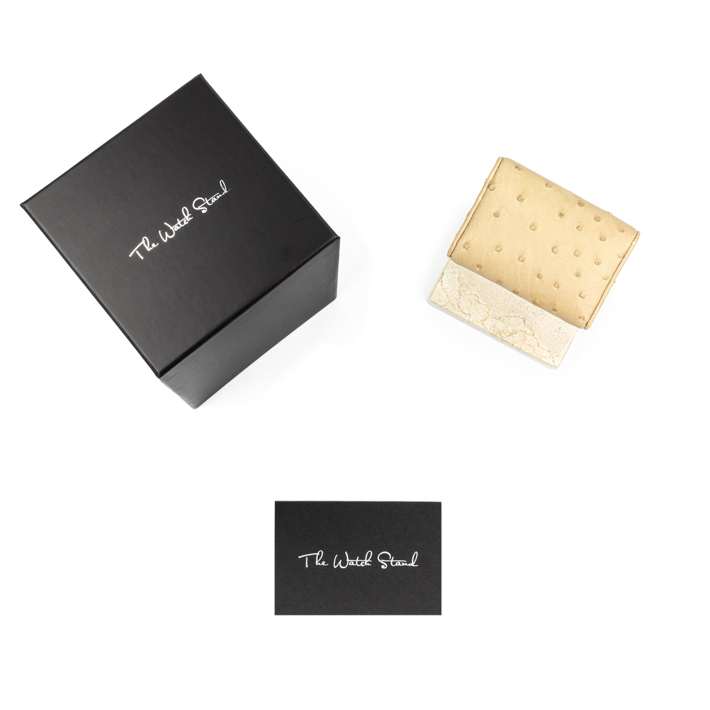 The Watch Stand - Beige - Beige Ostrich