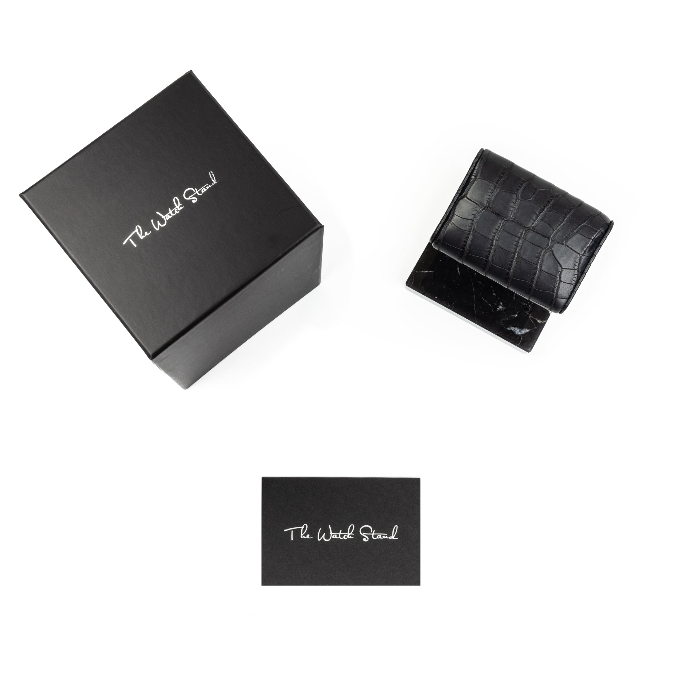 The Watch Stand - Black - Alligator