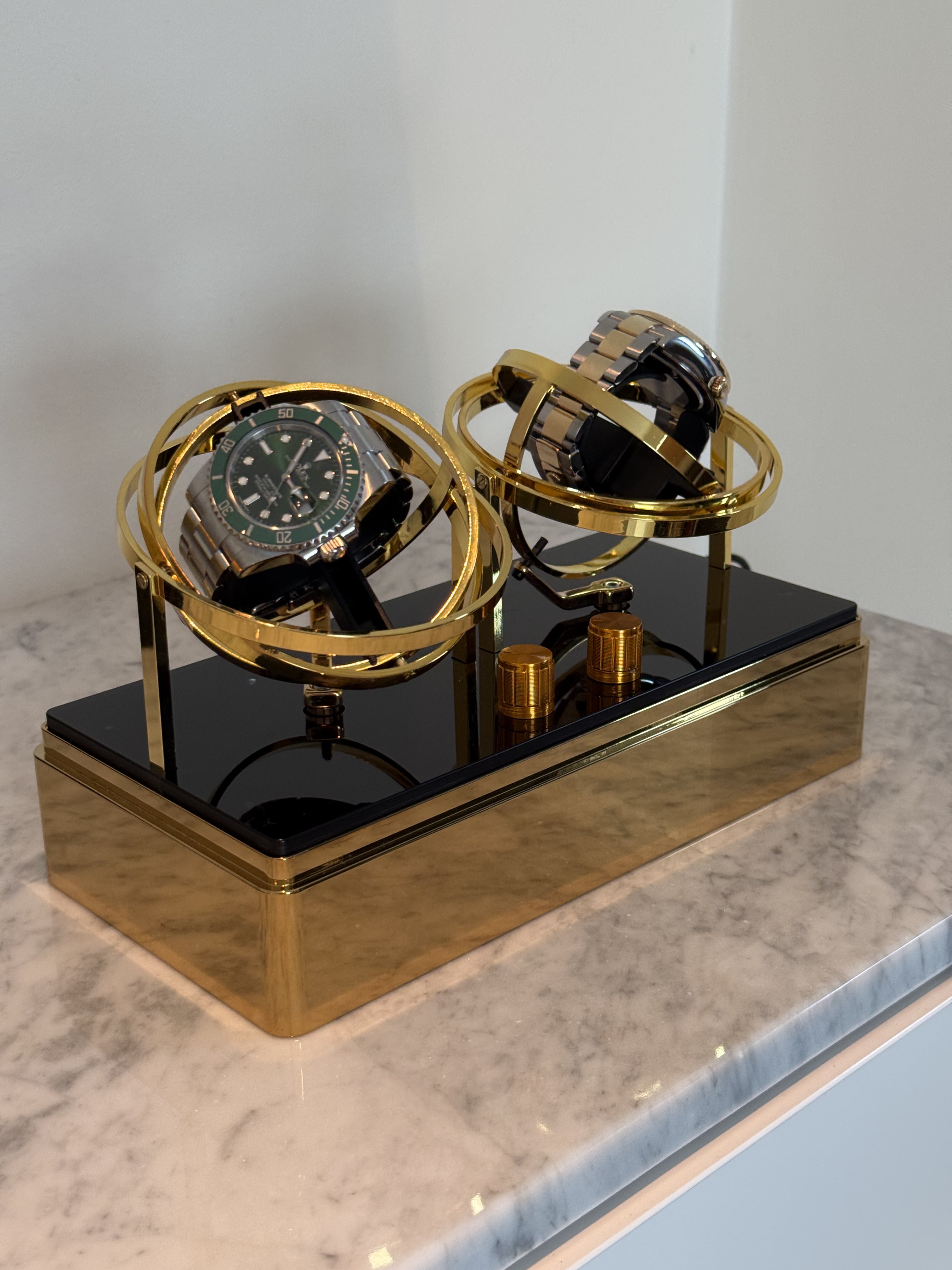 THE WATCH STAND - DOUBLE WINDER - GOLD